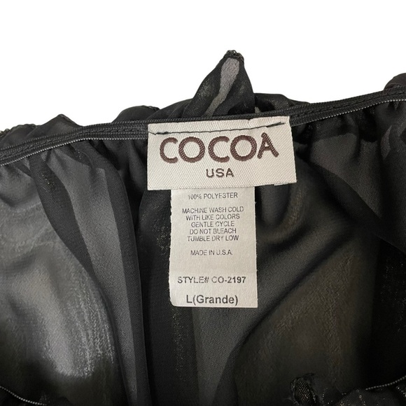 Cocoa Metallic Gold Off Shoulder Tie Waist Top Large - Picture 9 of 13